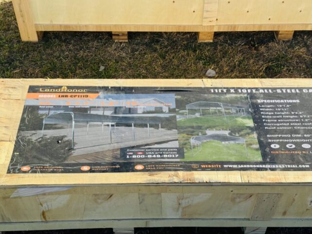 steel carport in online auction