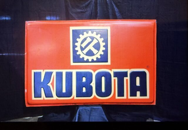 Vintage Kubota collectible sign