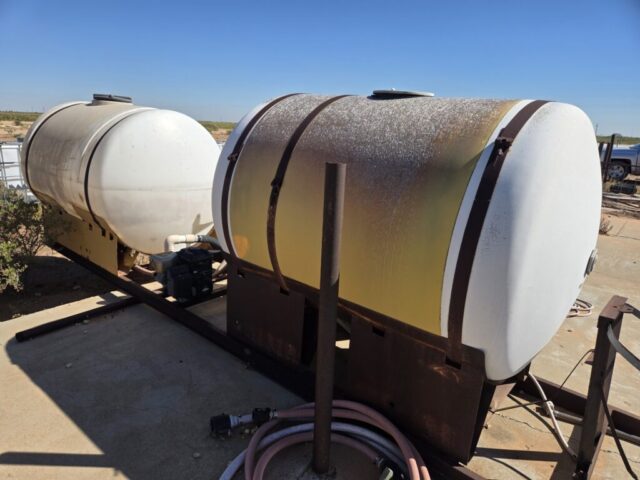 Ag sprayers in public auction offered by Kiefer Auctioneers in West Texas