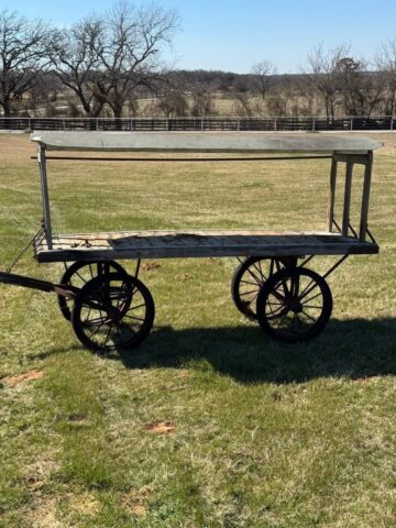Antique wagon in public auction offered by Kiefer Auctioneers in Texas