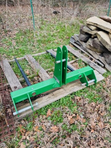 John Deere bale spear with 3-point attachment in online farm auction offered by Kiefer Auctioneers in Texas