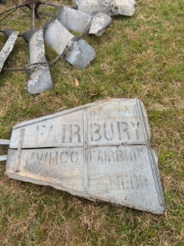 Collectible windmill for sale in public farm auction offered by Kiefer Auctioneers in Texas