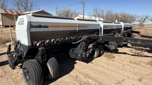 Crust Buster 4740 All-Plant No-Till Drills in public auction offered by Kiefer Auctioneers in West Texas