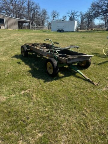 John Deere farm wagon running gear in public auction offered by Kiefer Auctioneers in Texas