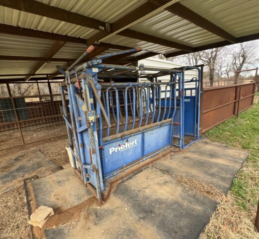 Priefert farm equipment in online auction offered by Kiefer Auctioneers in Texas