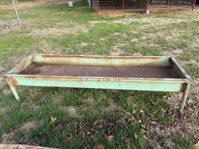 Steel Feed Trough for sale in online farm auction offered by Kiefer Auctioneers in Texas