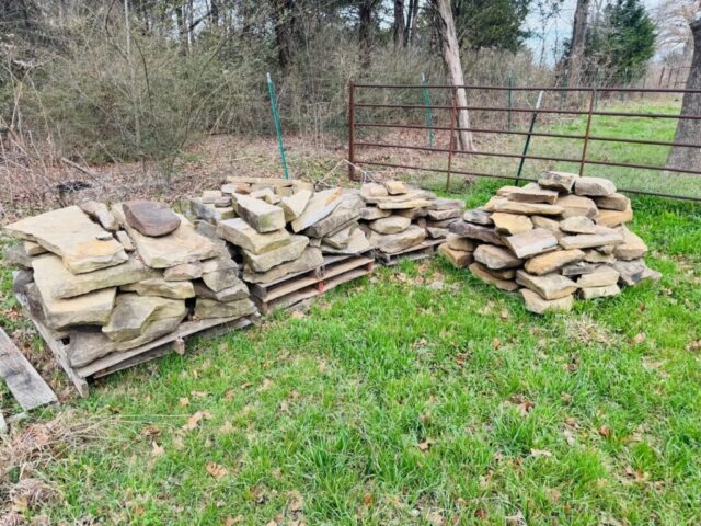 Natural flagstone for sale in online auction offered by Kiefer Auctioneers in Texas