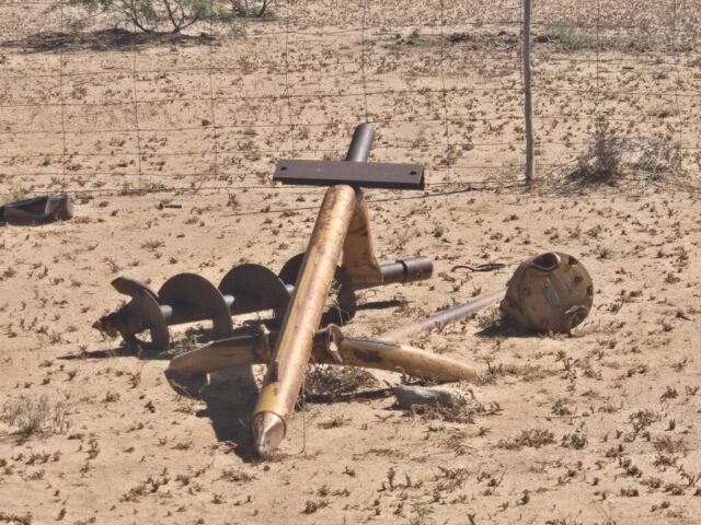 Post hole digger for sale in public auction offered by Kiefer Auctioneers in West Texas