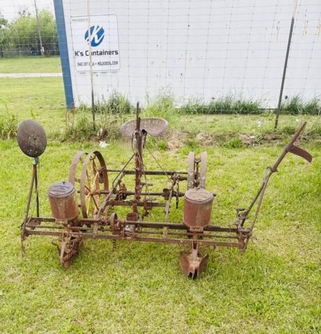 Antique John Deere 2-row planter in upcoming public auction offered by Kiefer Auctioneers in Texas
