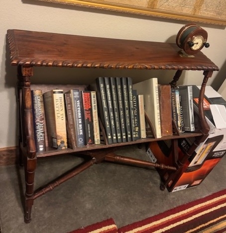 Antique wooden bookcase in upcoming online auction offered by Kiefer Auctioneers in Texas