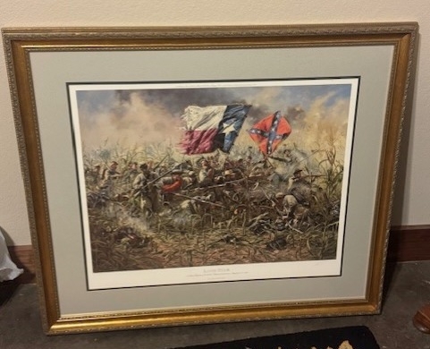 Collectible limited edition print titled Lone Star by artist Don Troiani in upcoming online auction offered by Kiefer Auctioneers in Texas