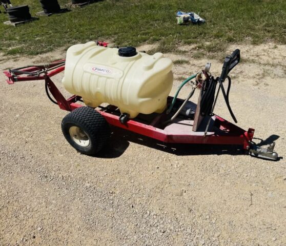FIMCO pull-behind trailer sprayer in upcoming online auction offered by Kiefer Auctioneers in Texas