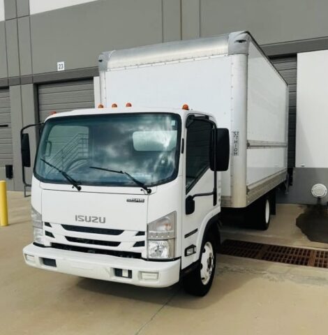 Isuzu N-Series box truck for sale in upcoming public auction offered by Kiefer Auctioneers in Texas
