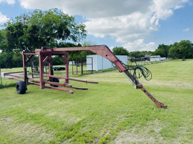 Red Rhino hay trailer in upcoming public auction offered by Kiefer Auctioneers in Texas