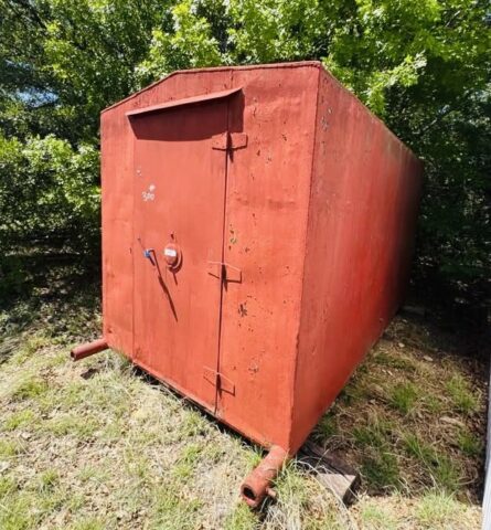 Safe steel building for sale in upcoming online auction offered by Kiefer Auctioneers in Texas