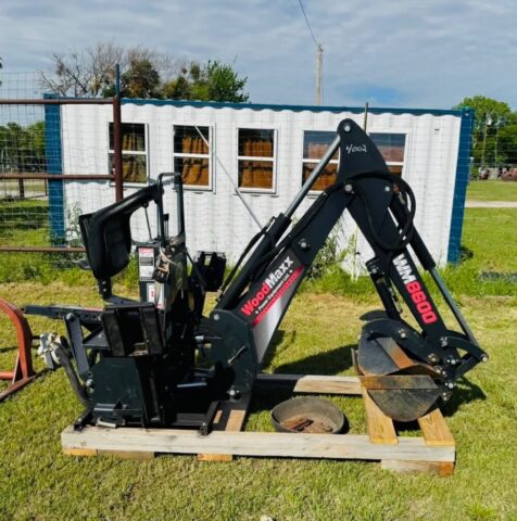 WoodMaxx WM-7600 3-point hitch PTO backhoe attachment in upcoming public auction offered by Kiefer Auctioneers in Texas