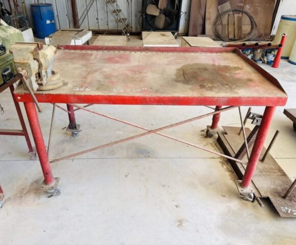 Workbench with vise for sale in upcoming online auction offered by Kiefer Auctioneers in Texas