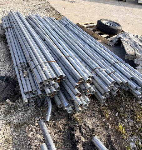 Galvanized steel pipes for sale in upcoming public auction offered by Kiefer Auctioneers in Texas
