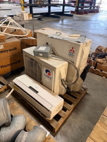 Gree mini-split air conditioners for sale in upcoming public auction offered by Kiefer Auctioneers in Texas