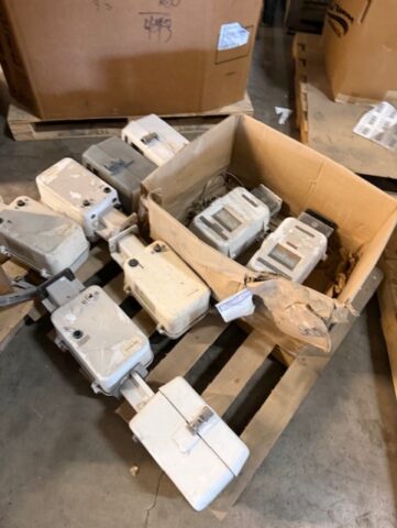 Industrial electric actuators for sale in upcoming public auction offered by Kiefer Auctioneers in Texas