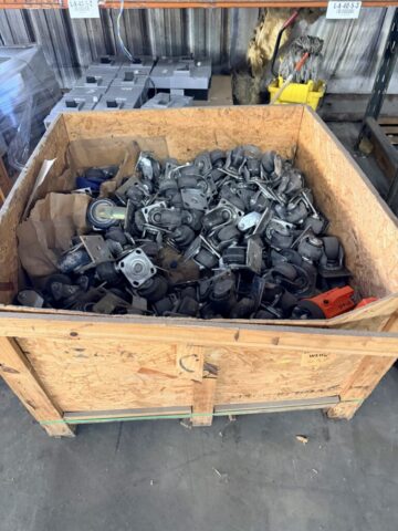 Industrial swivel casters for sale in upcoming public auction offered by Kiefer Auctioneers in Texas