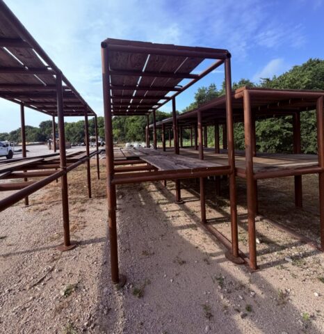 Material racks for sale in upcoming public auction offered by Kiefer Auctioneers in Texas