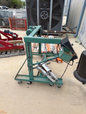 Reel-O-Matic cable coiler in upcoming public auction offered by Kiefer Auctioneers in Texas