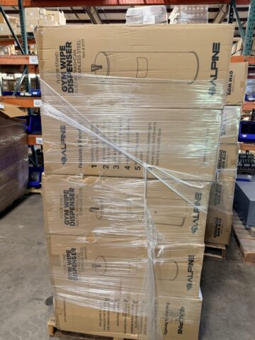 Sanitation wipes dispenser for sale in upcoming public auction offered by Kiefer Auctioneers in Texas