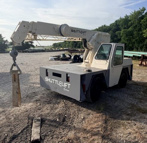 Shuttlelift carry deck crane for sale in upcoming public auction offered by Kiefer Auctioneers in Texas